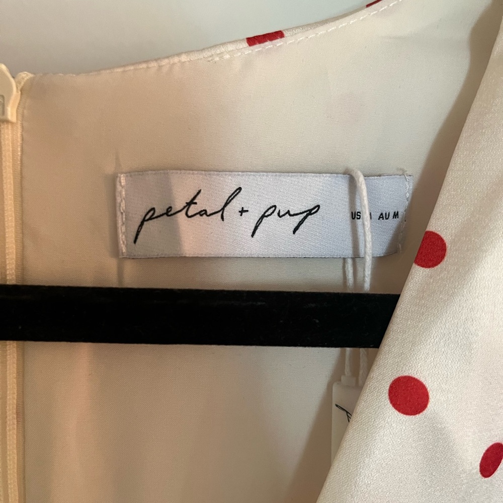 Petal & Pup White Maxi Dress with Red Polka Dots - Picture 3 of 3